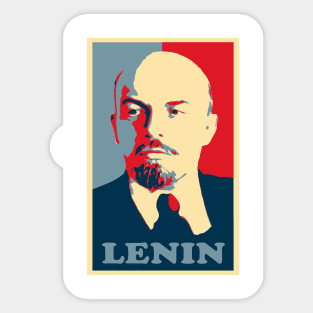 lenin, Obama Hope Poster Sticker